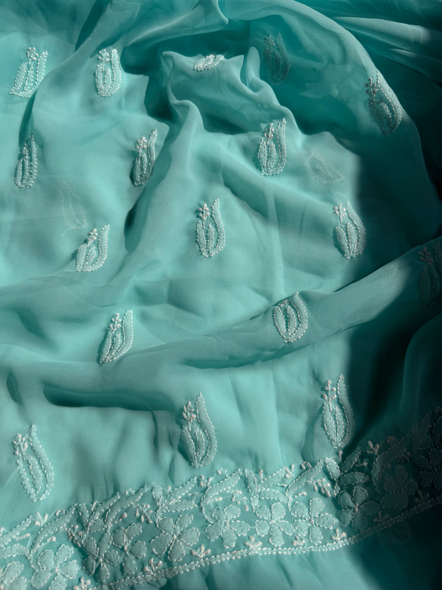 Parsi Gara Handcrafted Chikankari 3-Piece Set
