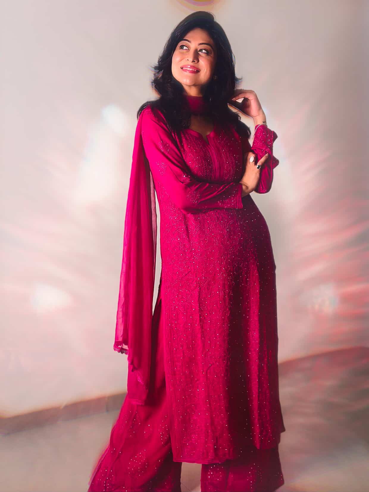 Nazakat – As Worn by Falaq Naaz Luxury Hand-Embroidered Chikankari Set with Heavy Mukaish Work