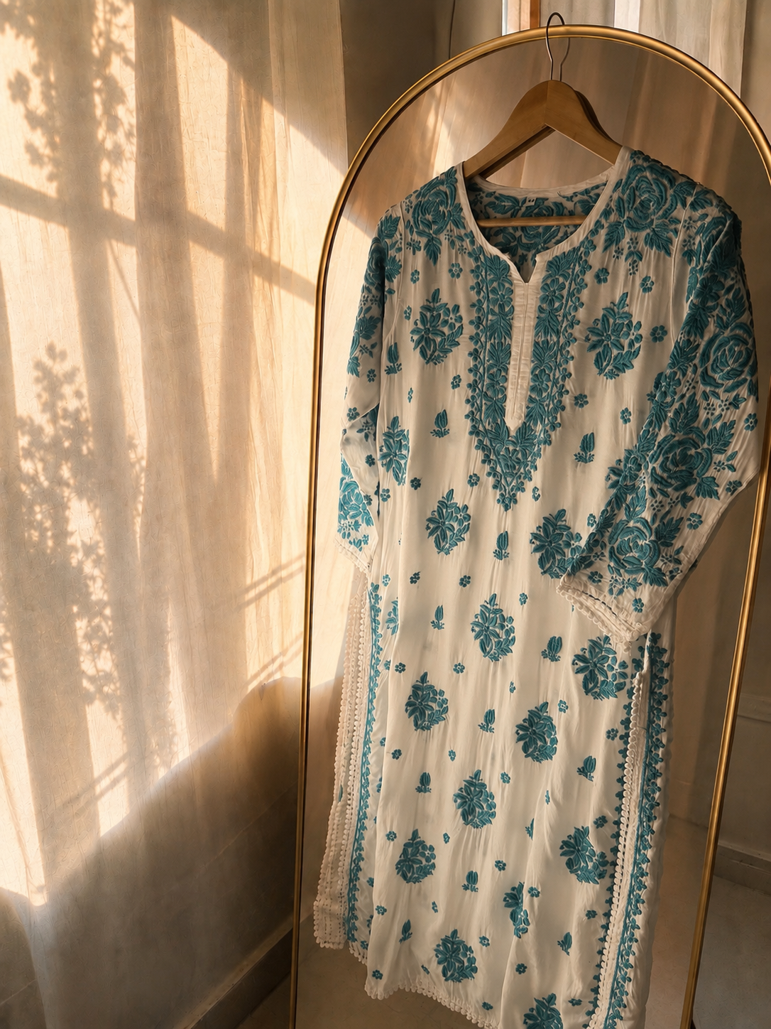 Mahira – Premium Pure Muslin Handcrafted Chikankari Kurta