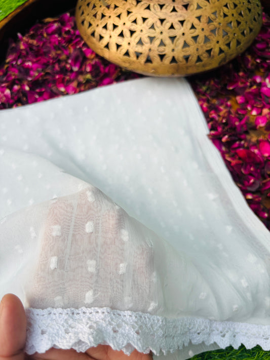 Handcrafted Chiffon Dot Dupatta