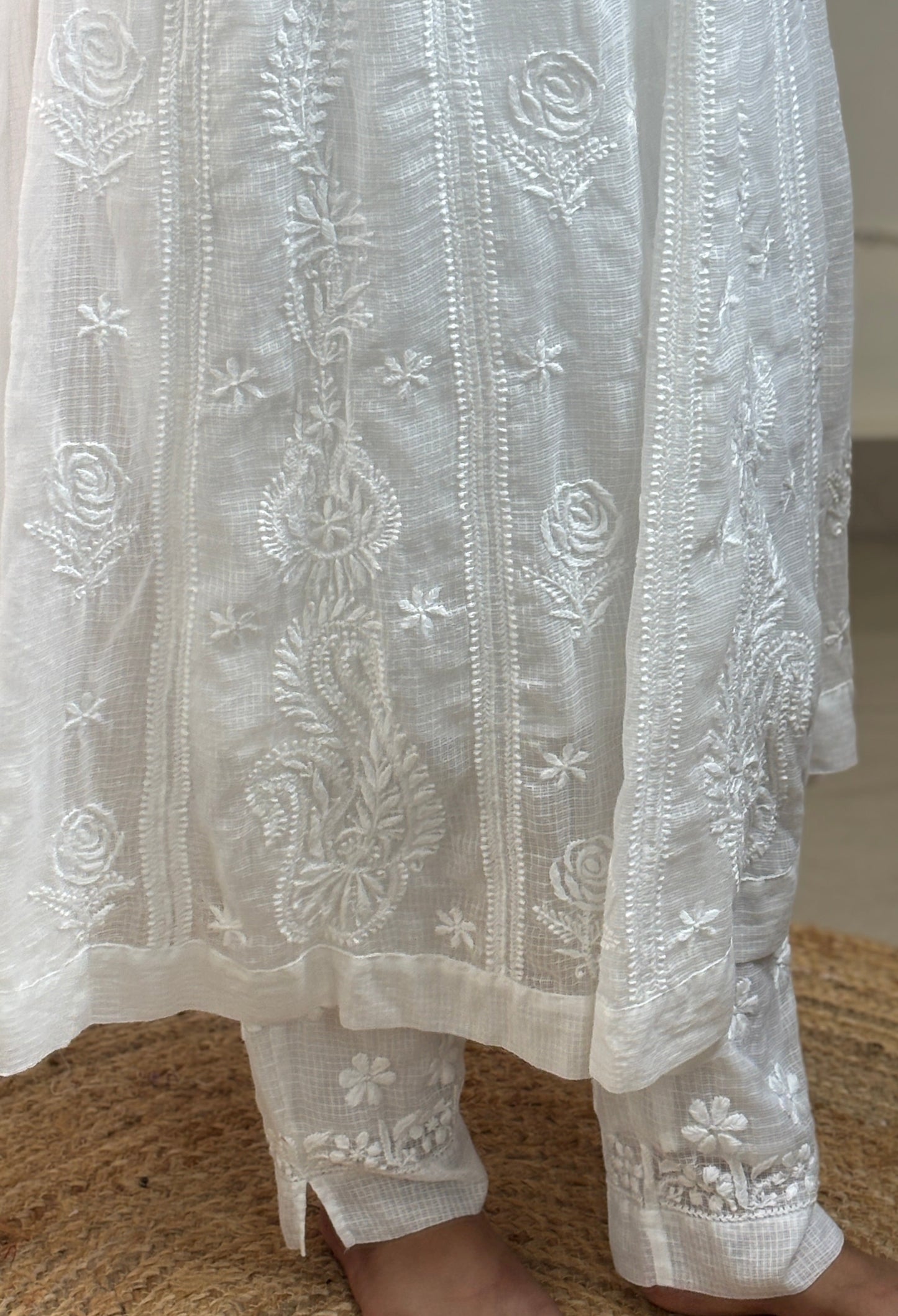 Vaaya – Pure Kota Doria Anarkali | Handcrafted Chikankari Elegance
