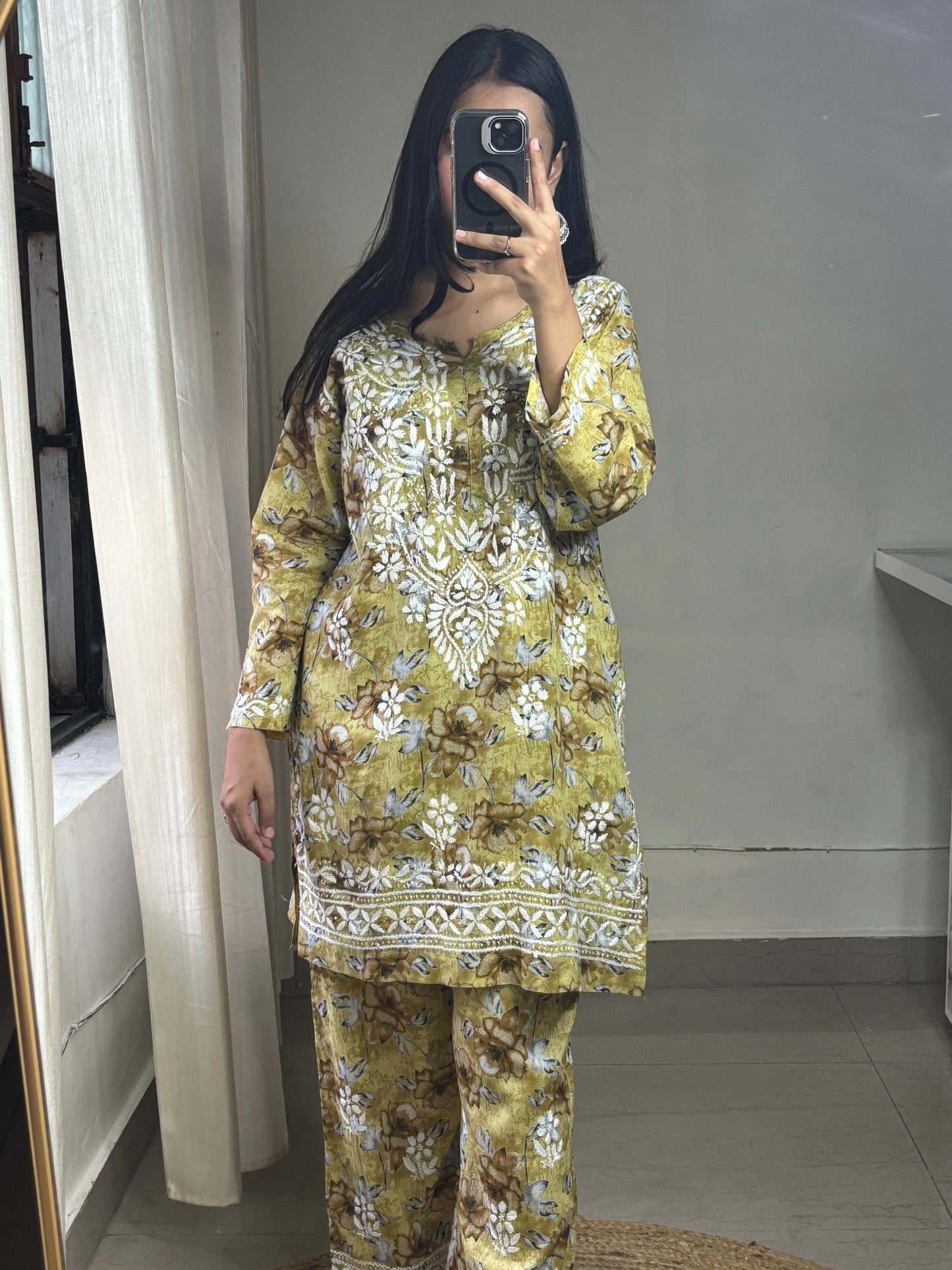Aira | Chikankari Coord Set – Pure Mul Cotton