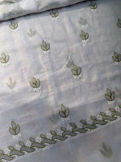 Lukhnavi Handcrafted Chikankari Suit Set – Kurta & Bottom (Unstitched)