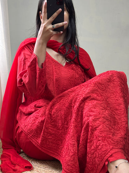 Sifra – Resham Dhaaga Mulmul Chikankari Kurta and Kurta Set