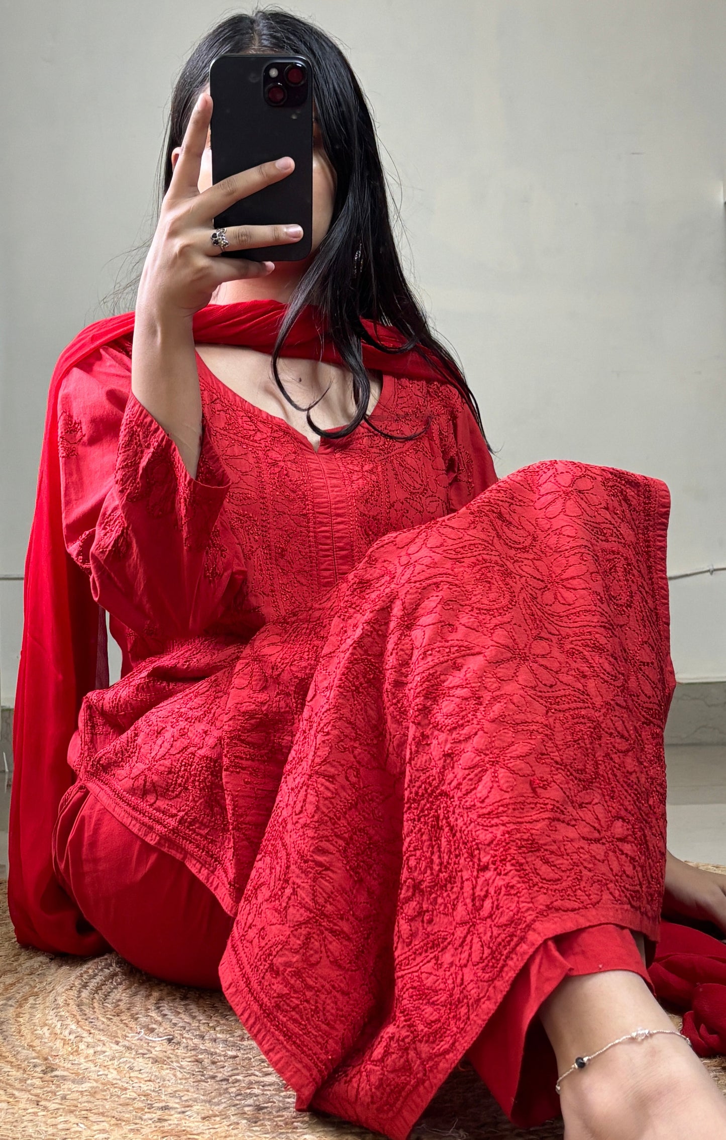 Sifra – Resham Dhaaga Mulmul Chikankari Kurta and Kurta Set