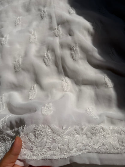 Parsi Gara Handcrafted Chikankari 3-Piece Set