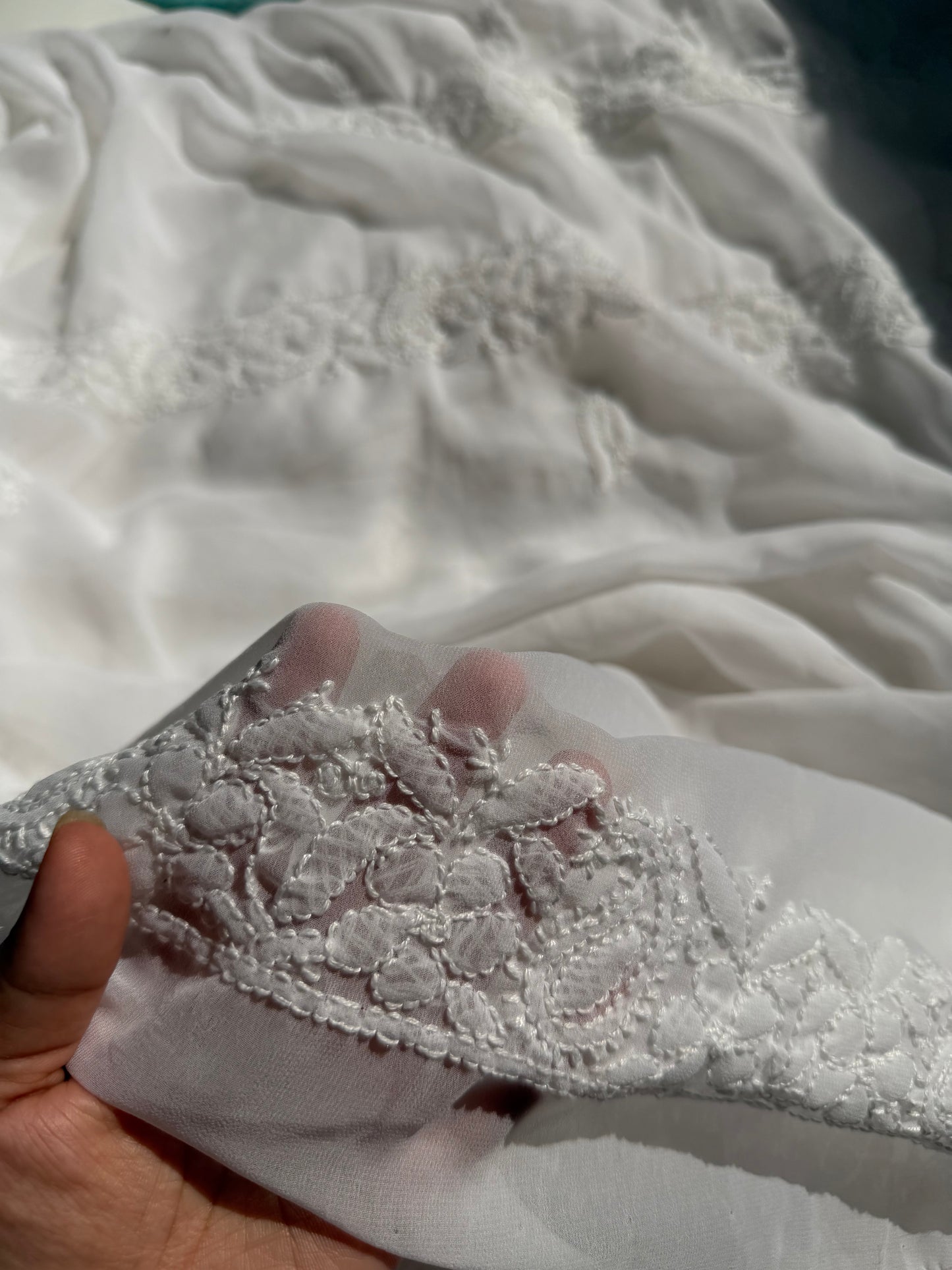 Parsi Gara Handcrafted Chikankari 3-Piece Set