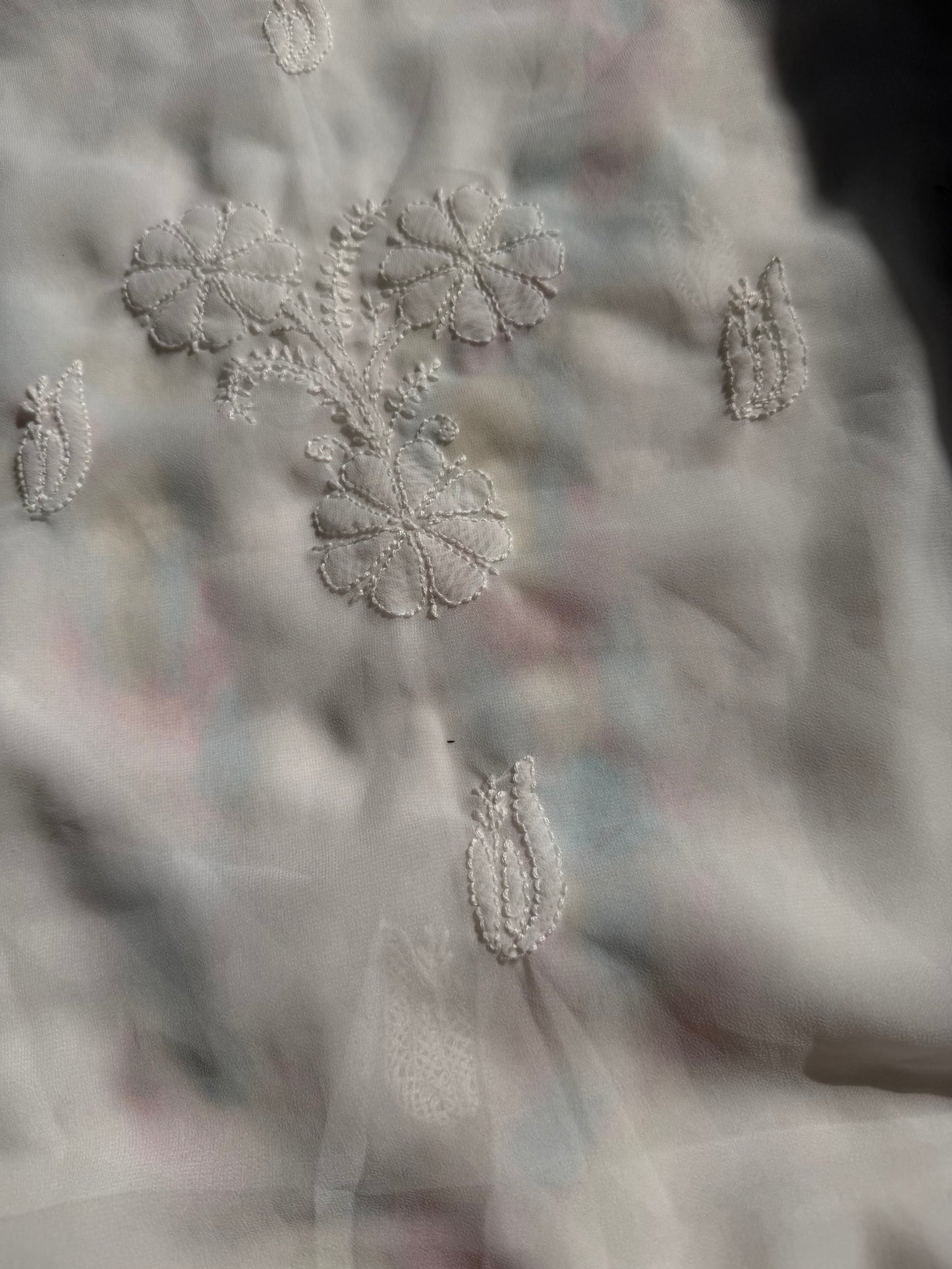 Parsi Gara Handcrafted Chikankari 3-Piece Set