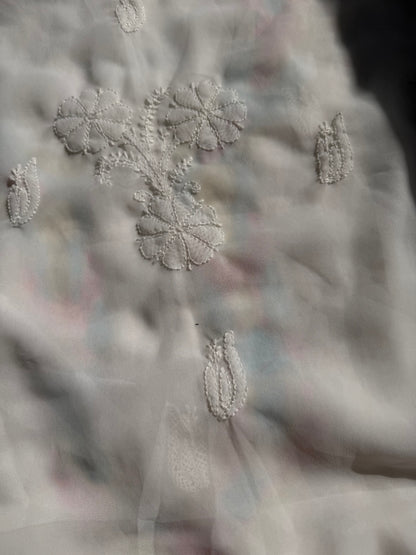 Parsi Gara Handcrafted Chikankari 3-Piece Set
