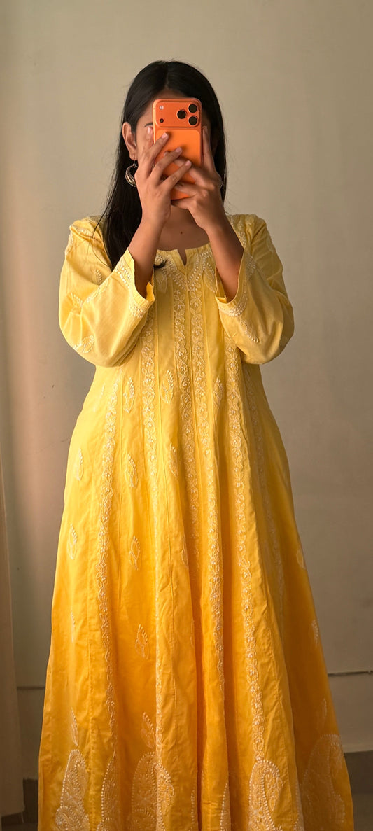 Haya – Pure Mul Cotton Chikankari Anarkali