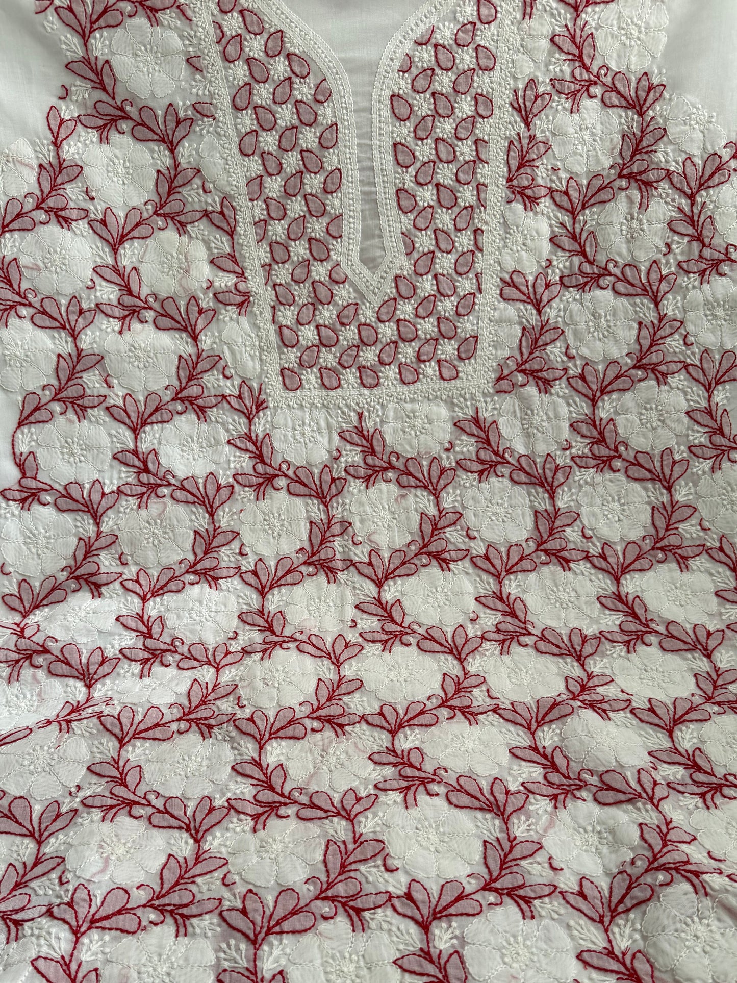 Lukhnavi Handcrafted Chikankari Suit Set – Kurta & Bottom (Unstitched)
