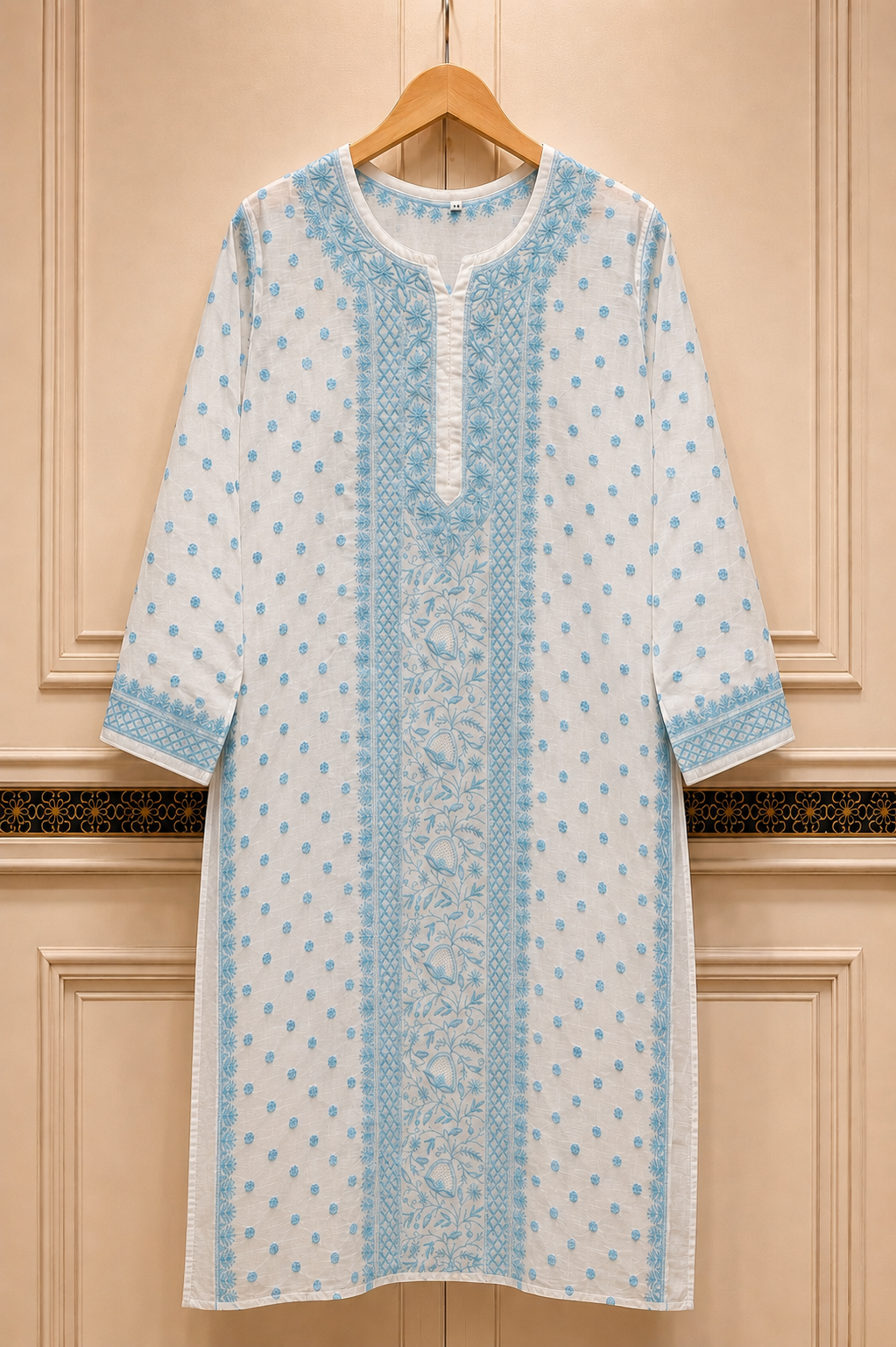 MEERAB – Signature Hand Jaali Mul Chanderi Chikankari Kurta