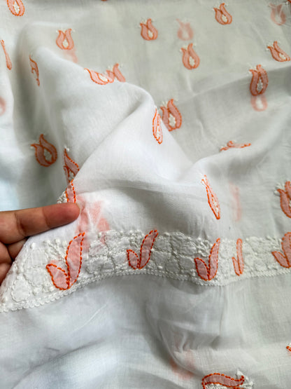 Lukhnavi Handcrafted Chikankari Suit Set – Kurta & Bottom (Unstitched)
