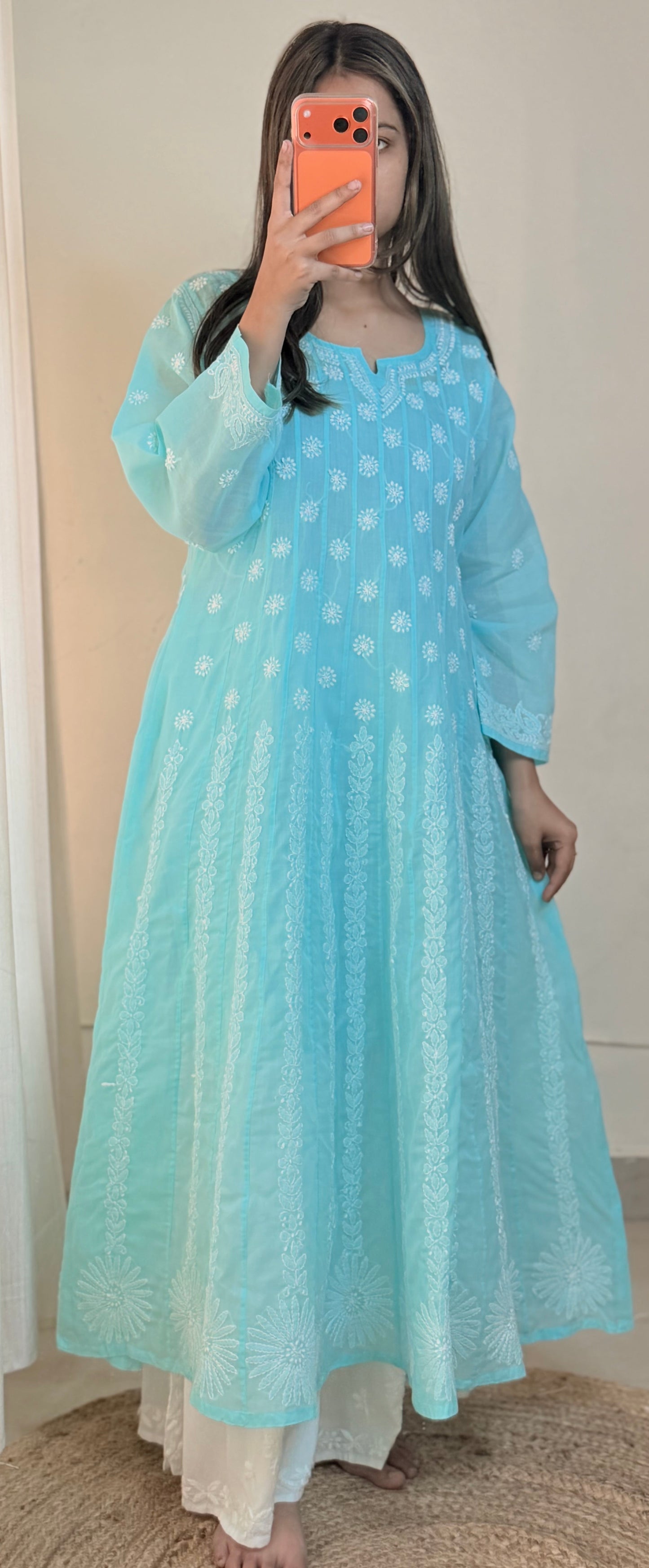 Inaya – Pure Voile Chikankari Anarkali