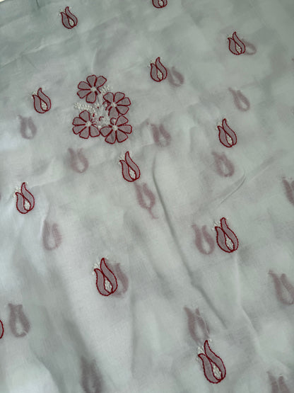 Lukhnavi Handcrafted Chikankari Suit Set – Kurta & Bottom (Unstitched)