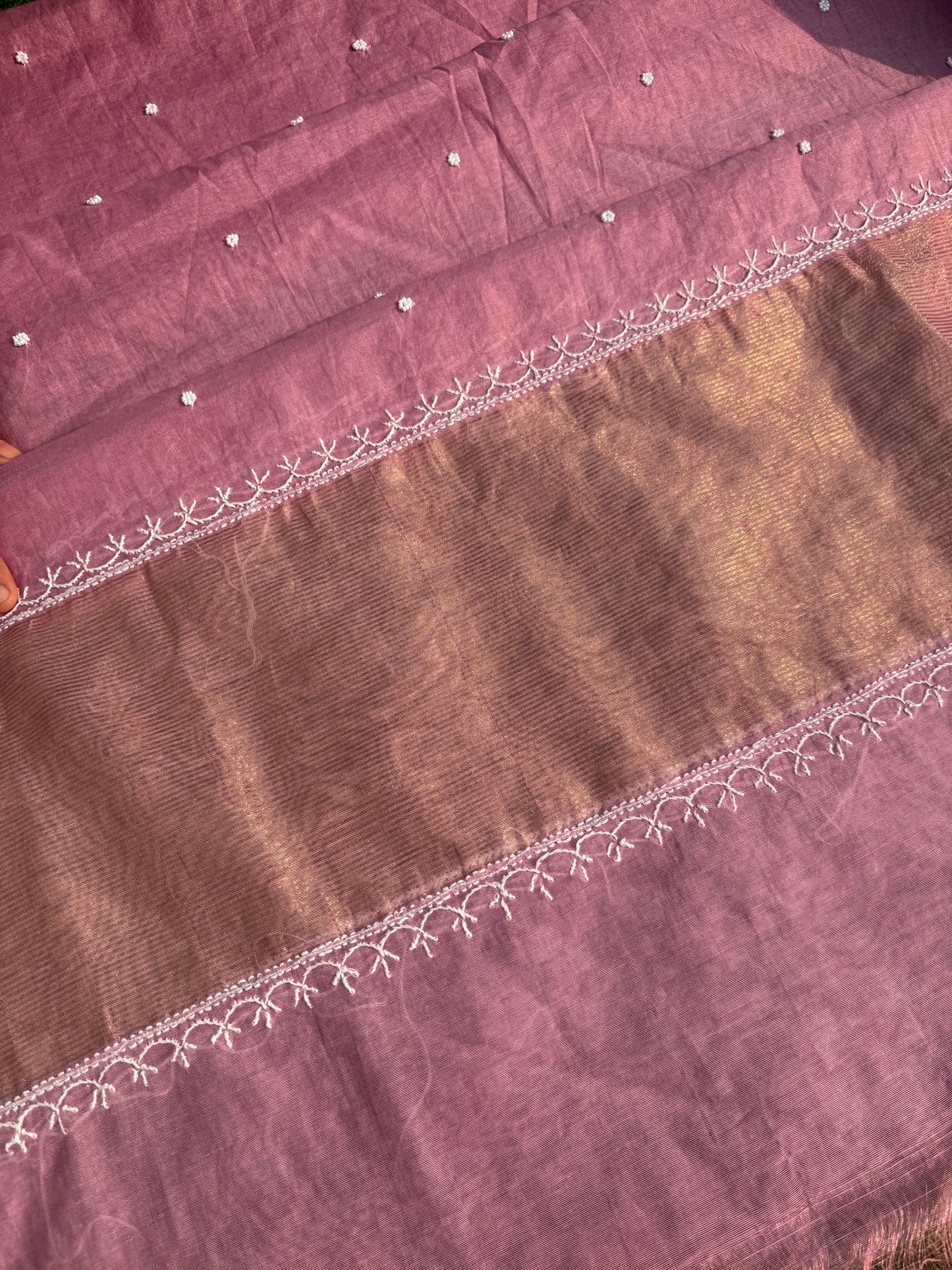Luxury Range — Handcrafted Chikankari with Pearl & Cutdana Work (Pure Mul Chanderi · Unstitched Kurta Dupatta Set)