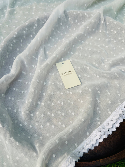 Handcrafted Chiffon Dot Dupatta