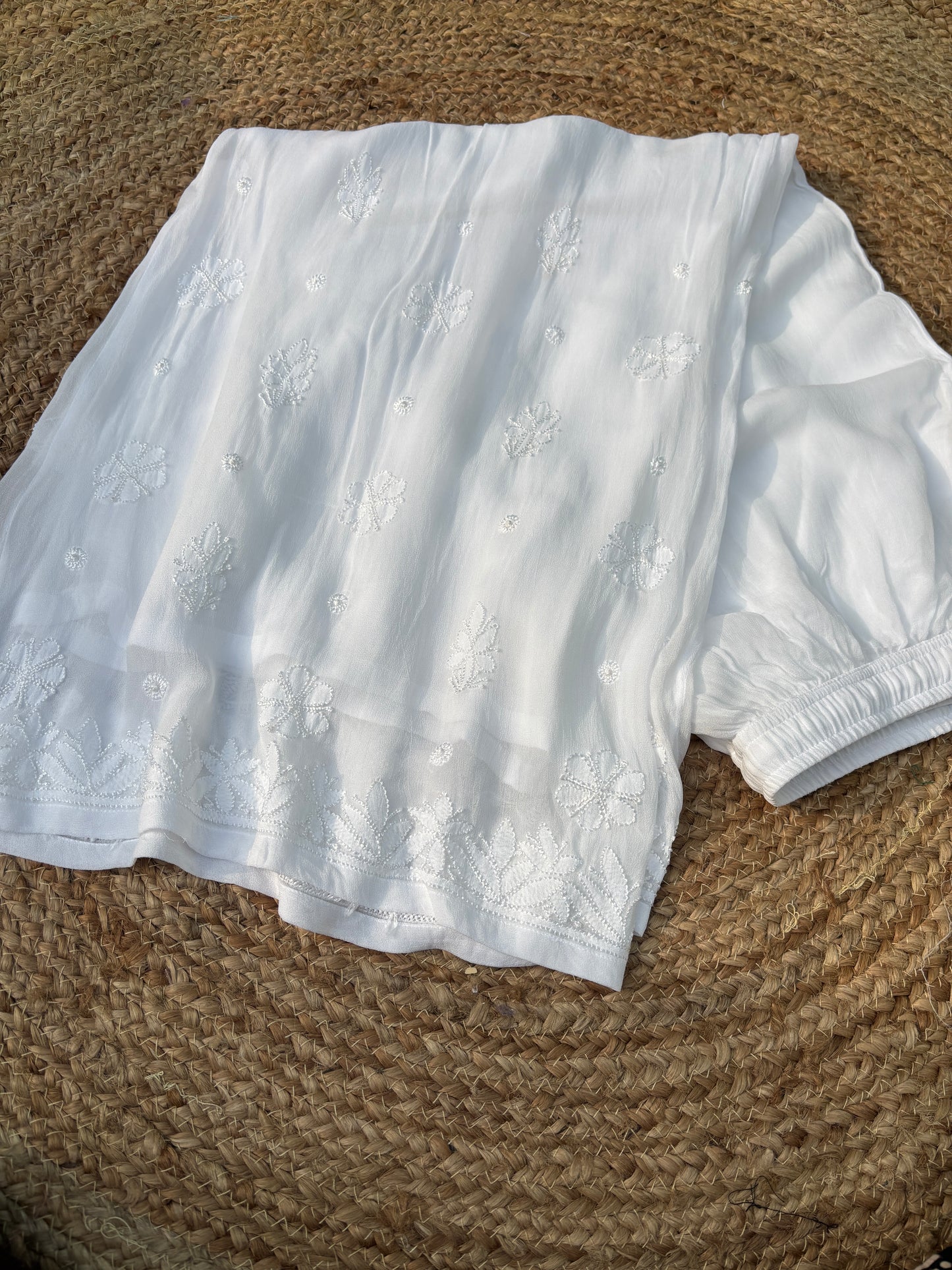 Pure Viscose Resham Chikankari Palazzo