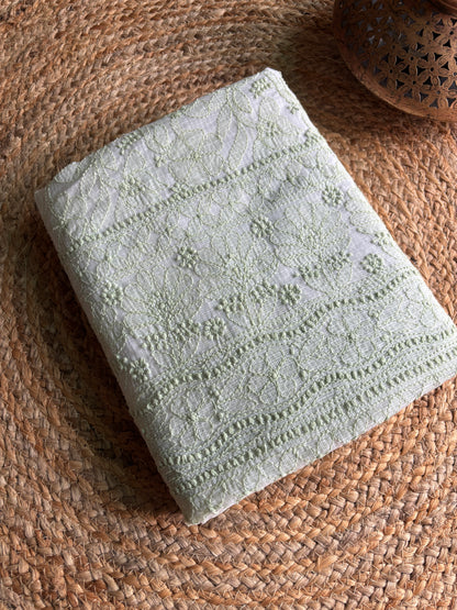 Kota Doria Full Jaal Unstitched Chikankari Kurta Dupatta set– Safyra Chikankari