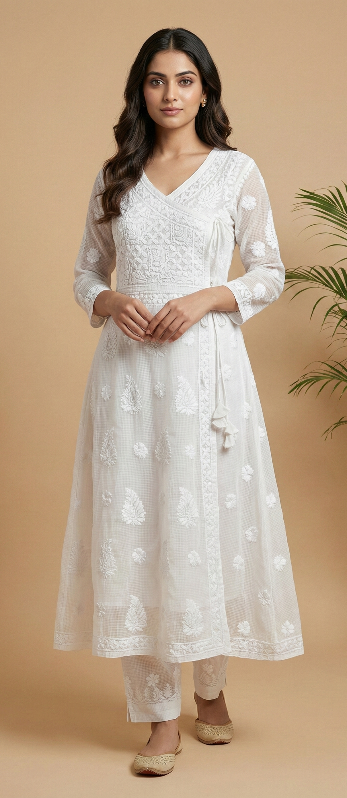 Aira-Pure Kota Doria Angarkha with inner