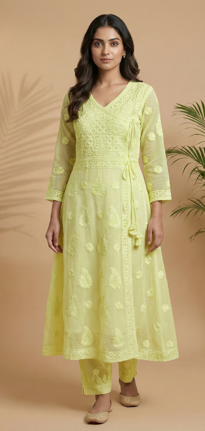 Aira-Pure Kota Doria Angarkha with inner