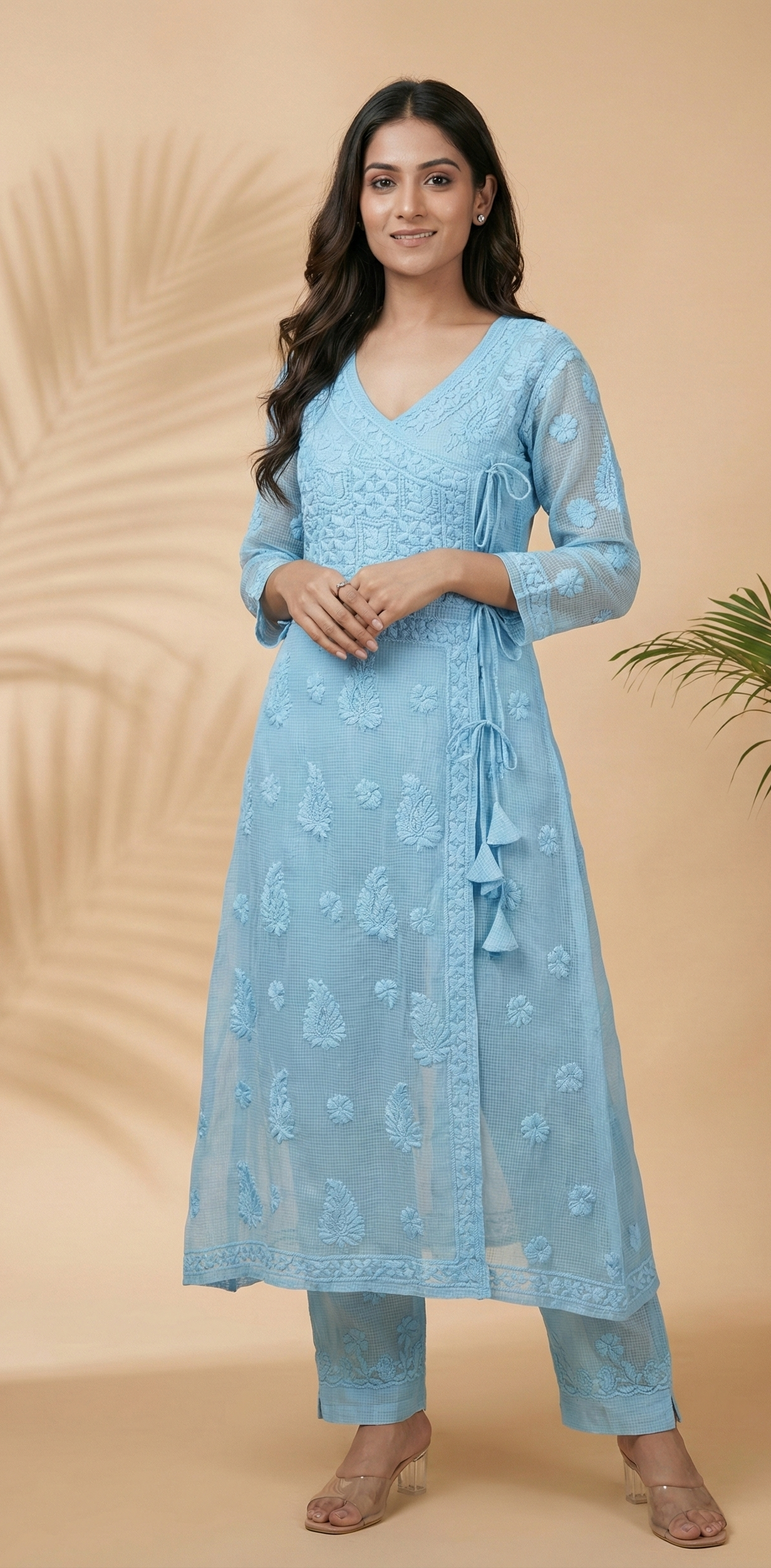 Aira-Pure Kota Doria Angarkha with inner