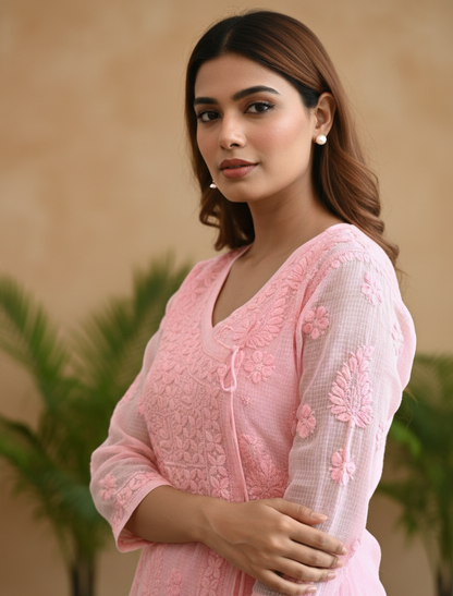 Aira-Pure Kota Doria Angarkha with inner