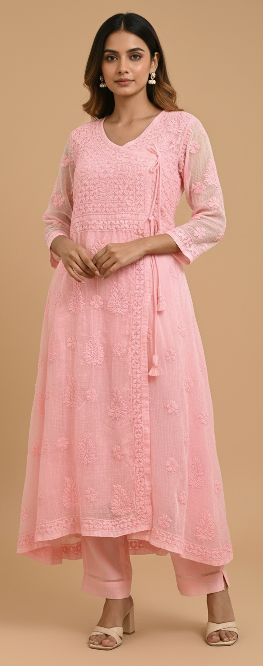 Aira-Pure Kota Doria Angarkha with inner