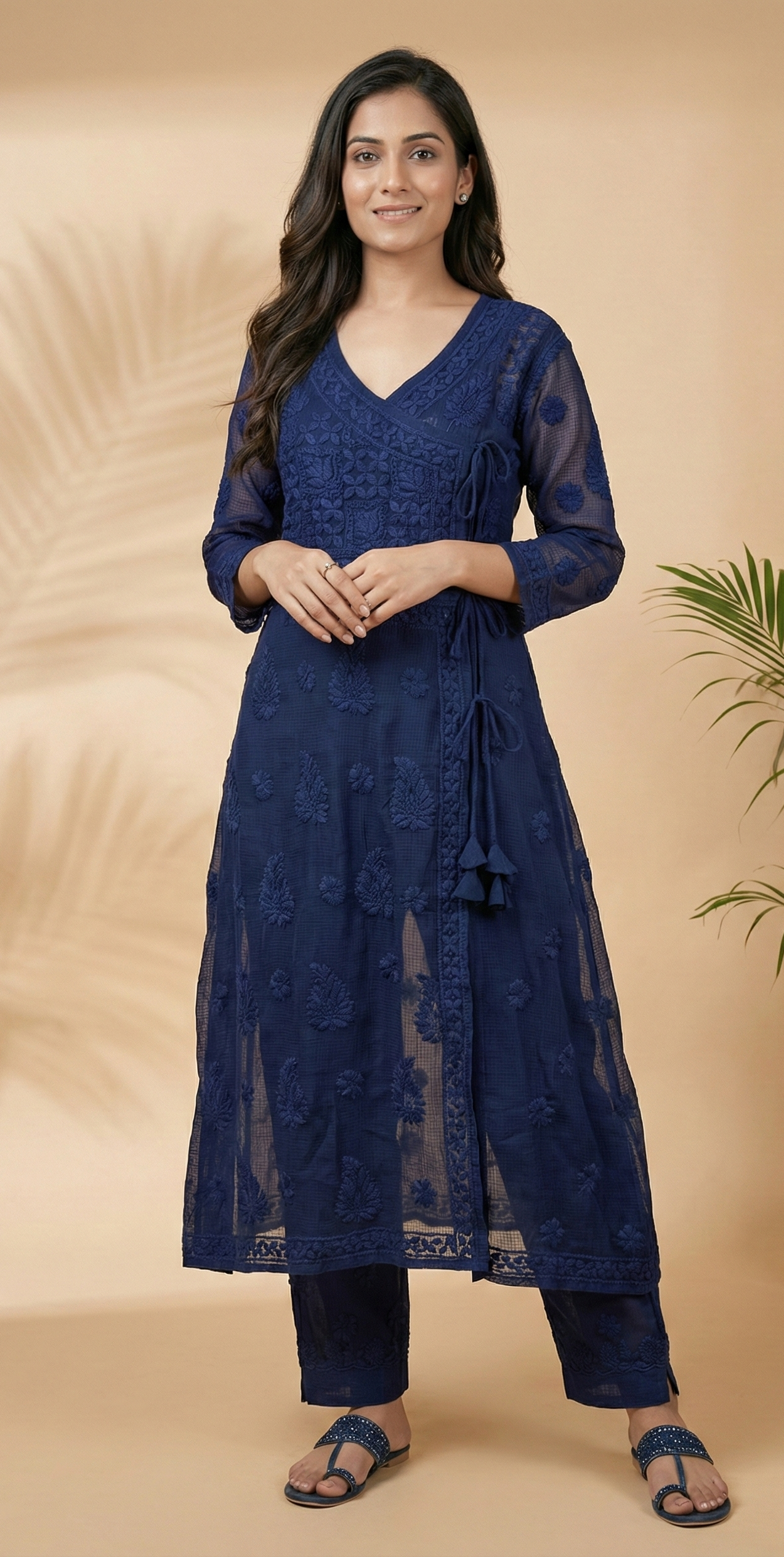 Aira-Pure Kota Doria Angarkha with inner