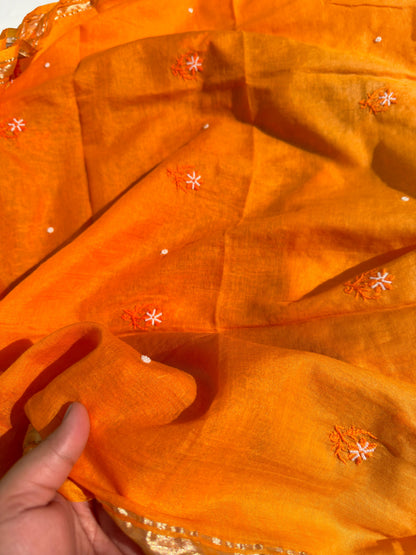 Pure mul chanderi Pearl Cutdana Range